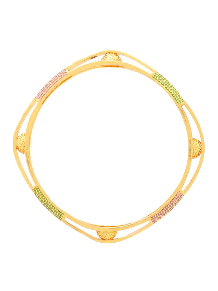 Necklaces Yellow Chimes Yellow Chimes Bangles for Women Gold Toned Meenakari Touch Traditional Bangles for Women and Girls