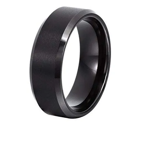 Necklaces Yellow Chimes Yellow Chimes Black Rings for Men Pack of 2 Combo Rings Stainless Steel Ring Superman Black Band Ring for Men and Boys Ideal Gift For Men and Boys