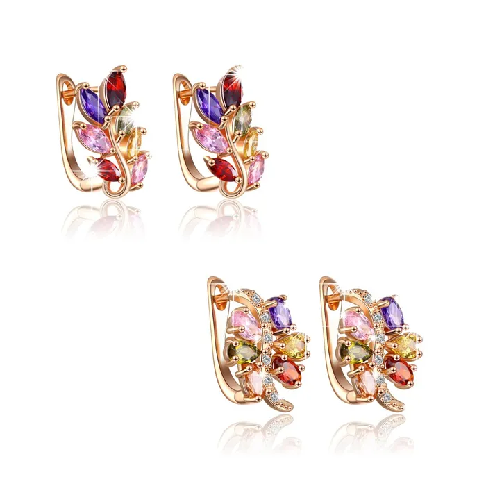 Necklaces Yellow Chimes Yellow Chimes Colourful Swiss AAA Zircon Combo Earrings for Women Leafy Curvy Necklaces Yellow Chimes Yellow Chimes Colourful Swiss AAA Zircon Combo Earrings for Women Leafy Curvy