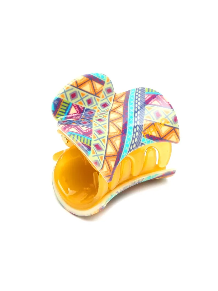 Necklaces Yellow Chimes Yellow Chimes Combo of 6 pcs Unique Collection Daily Use Printed Honey Plastic Medium Size Soft Touch Hair Clips for Women and Girls Hair Accessories Pack of 6