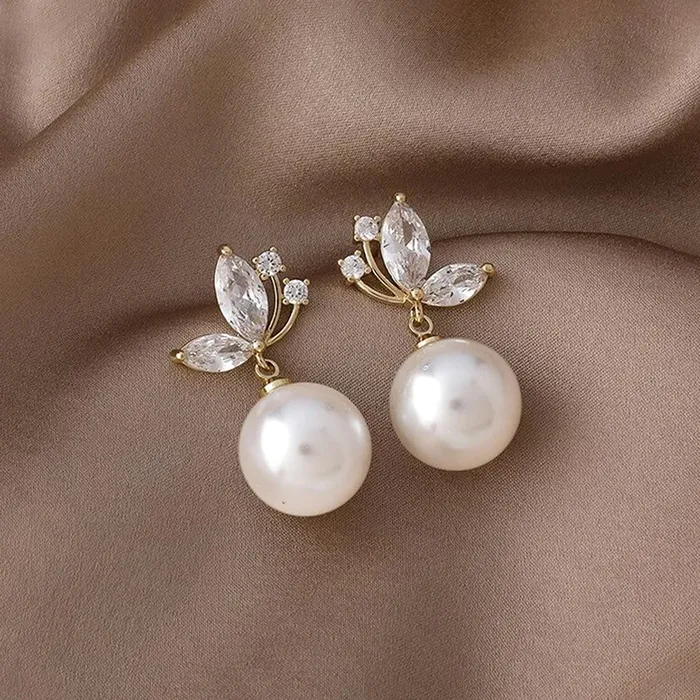 Necklaces Yellow Chimes Yellow Chimes Earrings for Women 2 Pair Combo of Butterfly Designed Pearl and Crystal Drop Earrings Birthday Gift for Girls and Women Anniversary Gift for Wife
