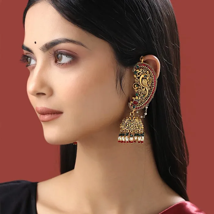 Necklaces Yellow Chimes Yellow Chimes Earrings for Women and Girls Drop Earrings for Women Peacock Designed Jhumka Earrings Birthday Gift for girls and women Anniversary Gift for Wife