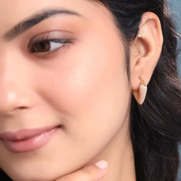 Necklaces Yellow Chimes Yellow Chimes Earrings for Women and Girls Fashion Pink Hoop Earrings Silver Toned Heart Shaped Hoops Earrings Birthday Gift for Girls Women Anniversary Gift for Wife