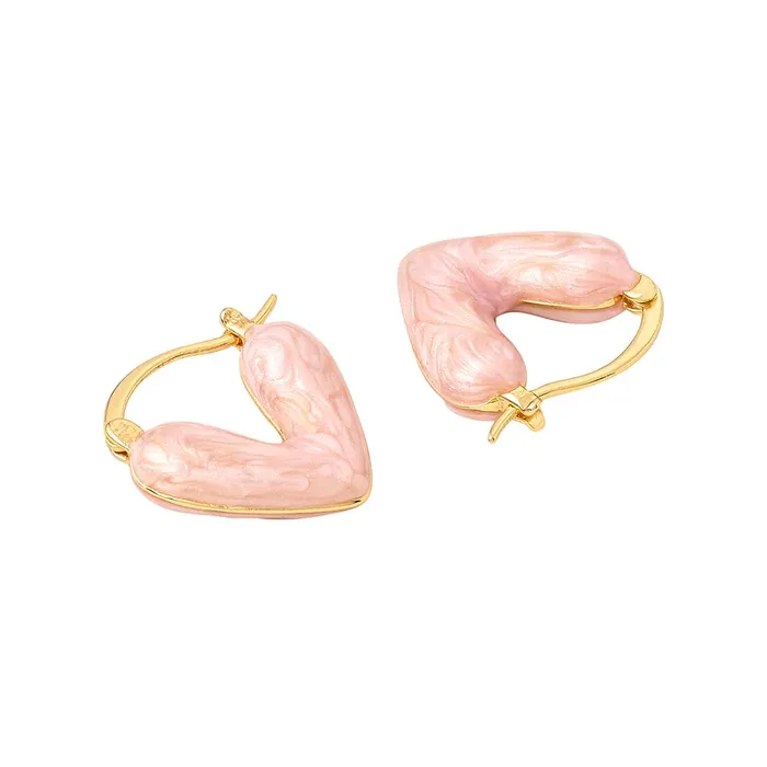 Necklaces Yellow Chimes Yellow Chimes Earrings for Women and Girls Fashion Pink Hoop Earrings Silver Toned Heart Shaped Hoops Earrings Birthday Gift for Girls Women Anniversary Gift for Wife