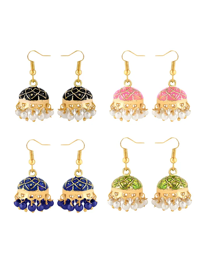 Necklaces Yellow Chimes Yellow Chimes Earrings for Women Girls Traditional Multicolor Jhumka Gold Plated Earring Set Dome Shape Jhumki Combo Accessories Jewellery Birthday Anniversary Gift Necklaces Yellow Chimes Yellow Chimes Earrings for Women Girls Traditional Multicolor Jhumka Gold Plated Earring Set Dome Shape Jhumki Combo Accessories Jewellery Birthday Anniversary Gift