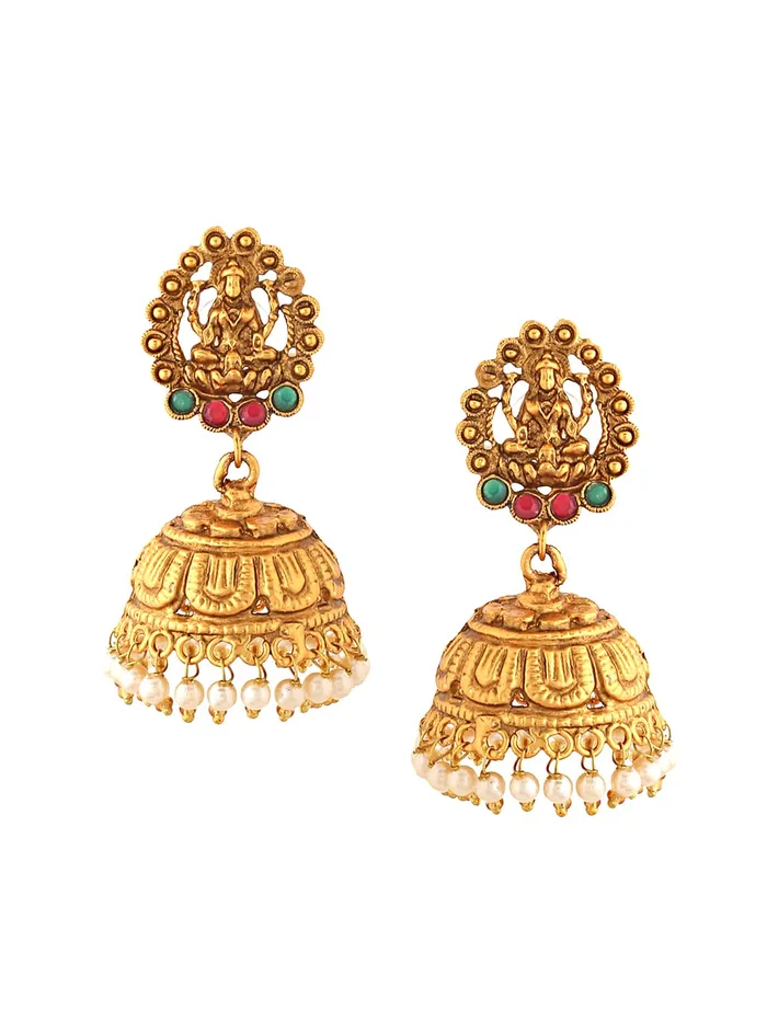 Necklaces Yellow Chimes Yellow Chimes Earrings For Women Gold Plated Pearl Hanging Dome Shaped Traditional Jhumka Earrings For Women and Girls Necklaces Yellow Chimes Yellow Chimes Earrings For Women Gold Plated Pearl Hanging Dome Shaped Traditional Jhumka Earrings For Women and Girls