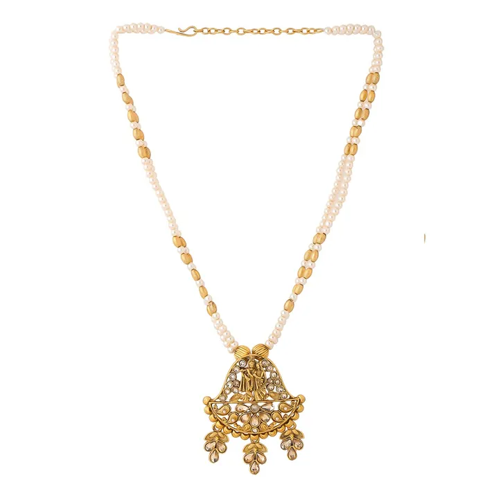 Necklaces Yellow Chimes Yellow Chimes Jewellery Set for Women and Girls Beads Necklace Set for Women Gold Plated Charm Drop Beads Beaded Necklace Set Birthday Gift for girls and women Anniversary Gift for Wife