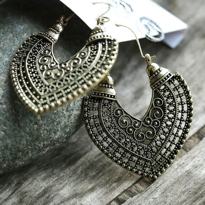 Necklaces Yellow Chimes Yellow Chimes Latest Fashion Gold Plated Geometric Design Dangle Earrings for Women and Girls Design 5