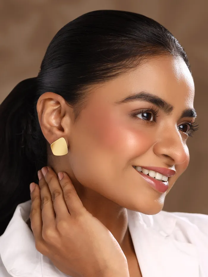 Necklaces Yellow Chimes Yellow Chimes Stud Earrings for Women Fashion Golden Studs Drop Earrings for Girls Combo of 2 Pairs Earrings Set Birthday Anniversary Gift for Girls Wife