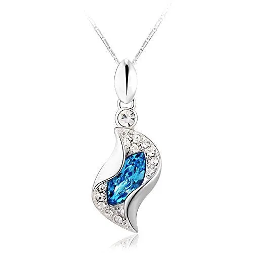 Necklaces Yellow Chimes Yellow Chimes Swarovski Elements Dew Drops Designer Pendant for Women Girls