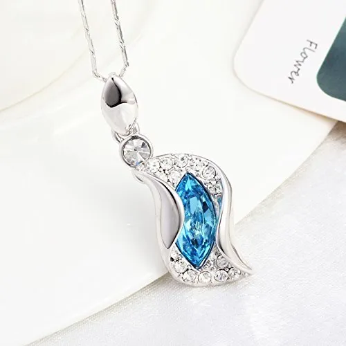 Necklaces Yellow Chimes Yellow Chimes Swarovski Elements Dew Drops Designer Pendant for Women Girls