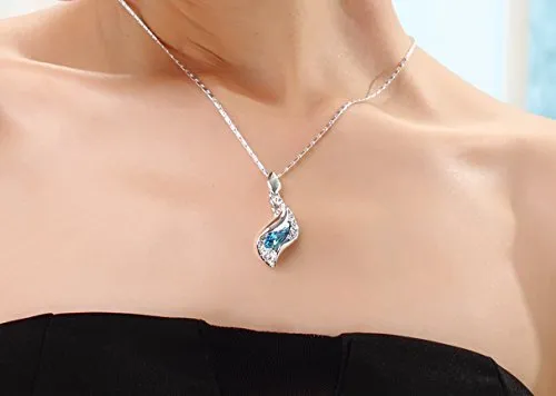 Necklaces Yellow Chimes Yellow Chimes Swarovski Elements Dew Drops Designer Pendant for Women Girls