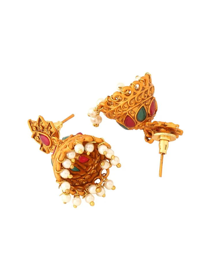 Necklaces Yellow Chimes Yellow Chimes traditional Jewellery Set for Women GoldPlated Temple Necklace Set StoneStudded Necklace Set For Women Girls NK 6