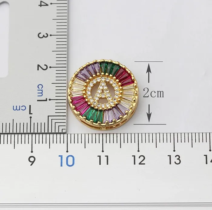 nindin Necklaces Rainbow Initial Pendant