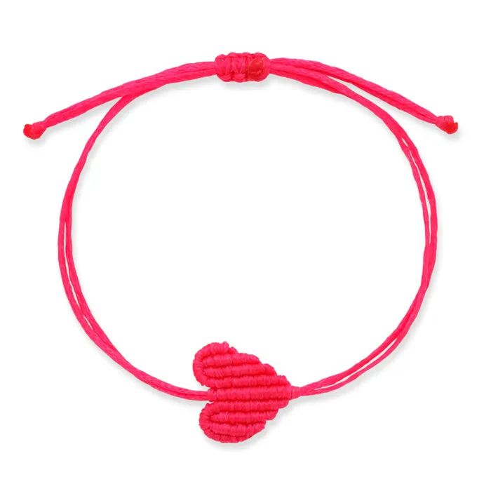 Oiya Bracelets Neon Pink Heart Bracelet
