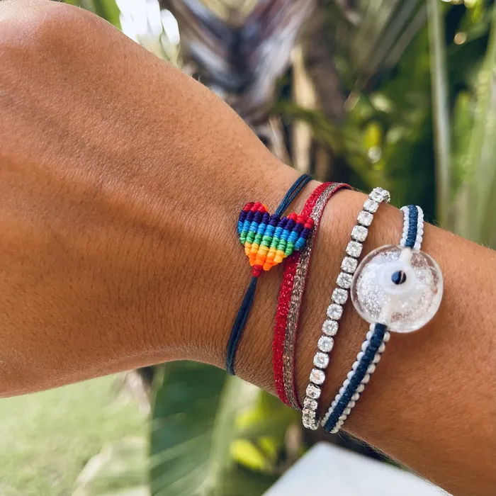 Oiya Bracelets Rainbow Heart Bracelet Oiya Bracelets Rainbow Heart Bracelet