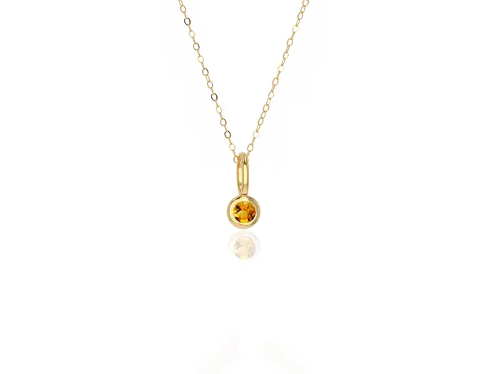 Rachel Reid Charm Necklaces Mini Citrine Charm Rachel Reid Charm Necklaces Mini Citrine Charm