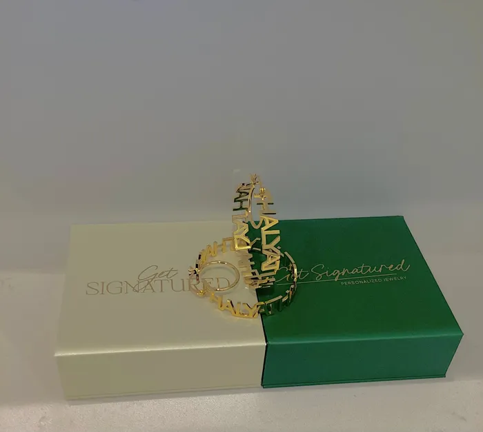 ReadyToShip Hoop Name Earrings Get Signatured Earrings ReadyToShip Hoop Name Earrings Get Signatured Earrings