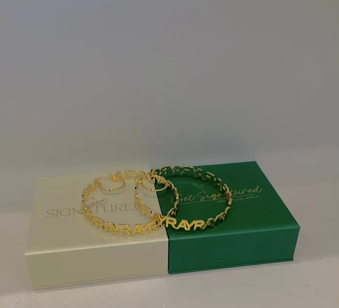 ReadyToShip Hoop Name Earrings Get Signatured Earrings ReadyToShip Hoop Name Earrings Get Signatured Earrings