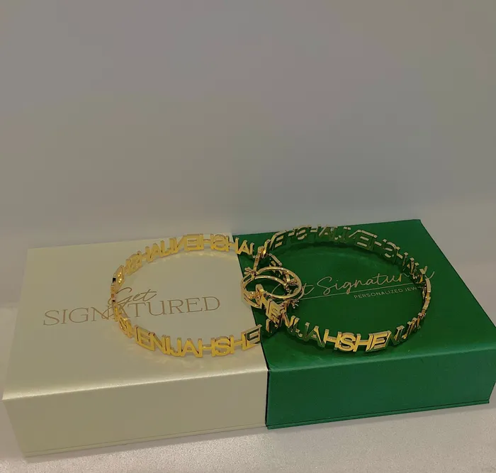 ReadyToShip Hoop Name Earrings Get Signatured Earrings ReadyToShip Hoop Name Earrings Get Signatured Earrings