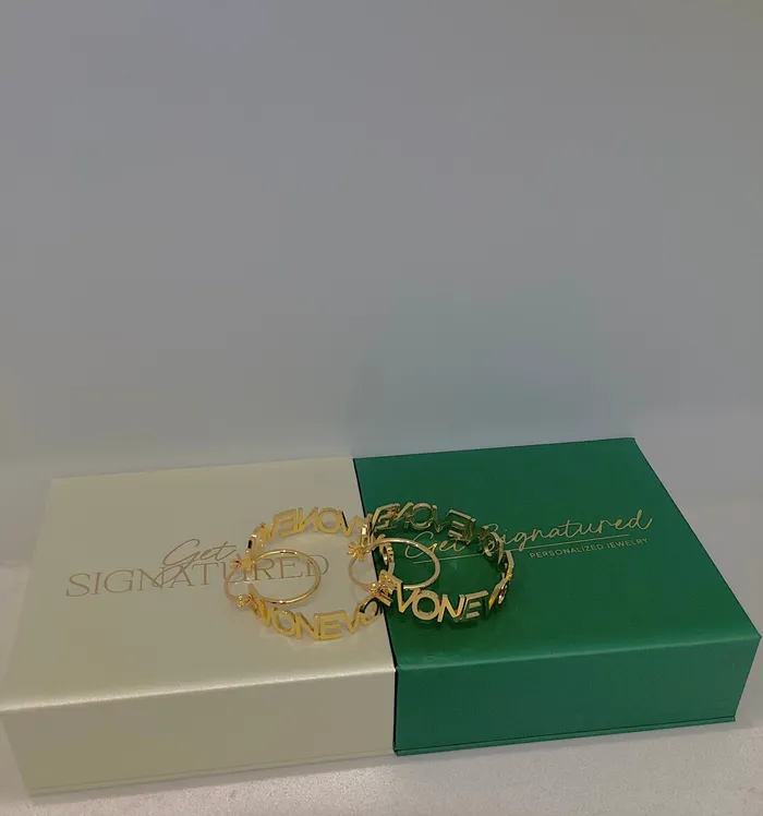 ReadyToShip Hoop Name Earrings Get Signatured Earrings ReadyToShip Hoop Name Earrings Get Signatured Earrings