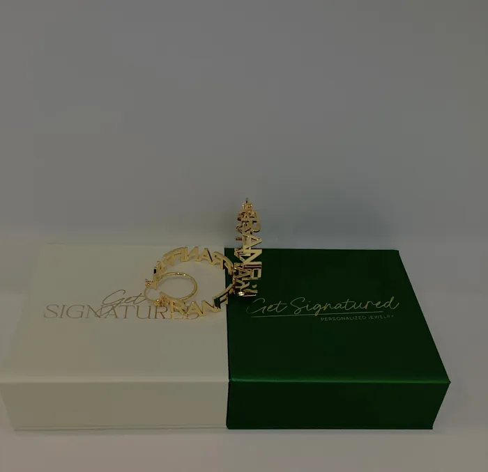 ReadyToShip Hoop Name Earrings Get Signatured Earrings ReadyToShip Hoop Name Earrings Get Signatured Earrings