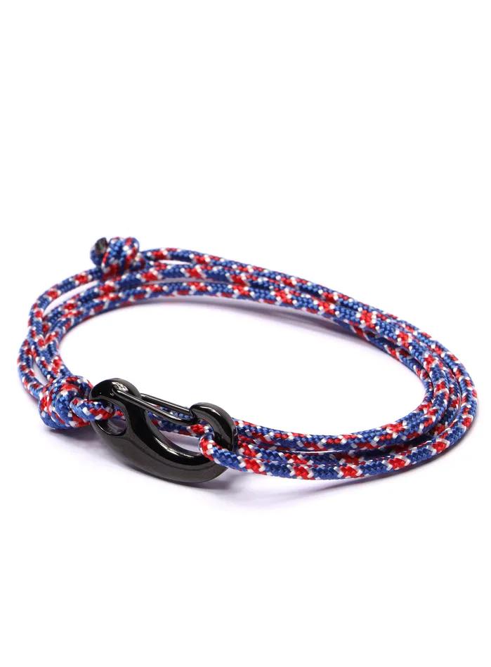 Red White Blue Tactical Cord Bracelet for Men Black Clasp We Are All Smith Bracelets