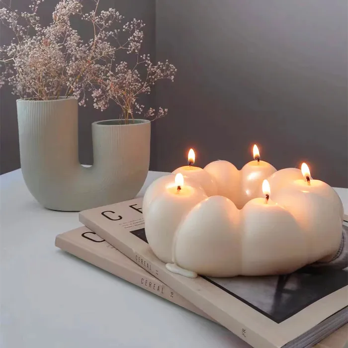 Resin Art Hub Earrings Irregular Stone Stack Candle Mold