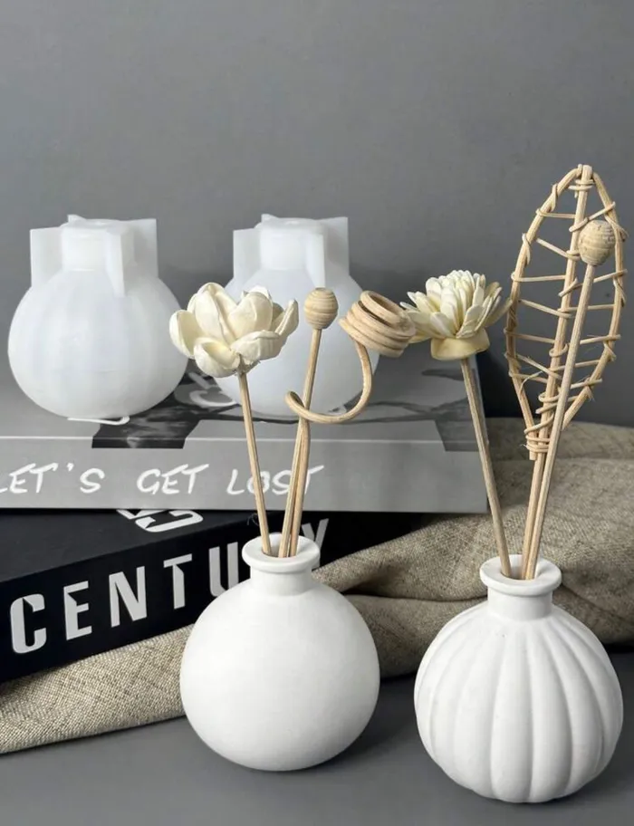Resin Art Hub Flower Vase Decoration Silicone Mold Earrings