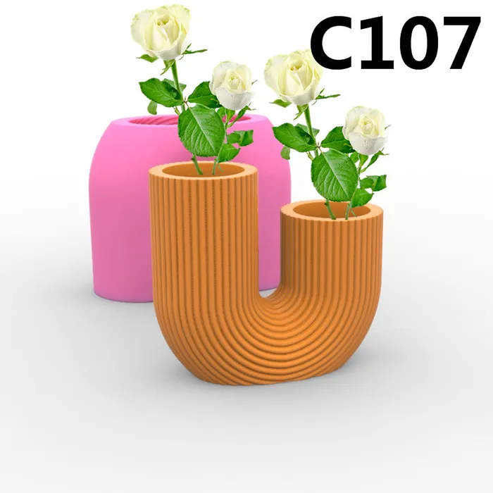 Resin Art Hub Necklaces Striped U shaped Candle Holder Silicone Mold for Jesmonite Art Resin Art Hub Necklaces Striped U shaped Candle Holder Silicone Mold for Jesmonite Art