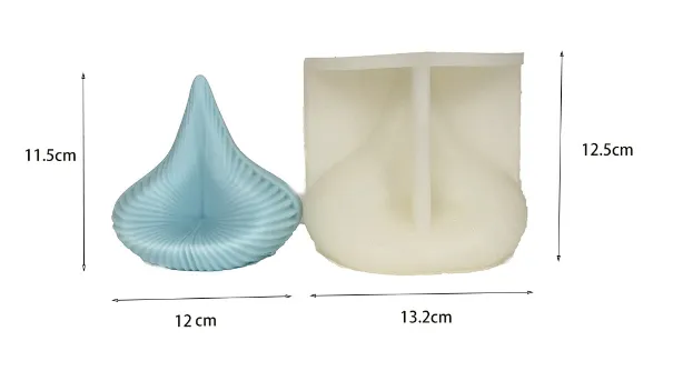 RESIN ART HUB Necklaces Wavy Teardrop Silicone Mold for Candle Making