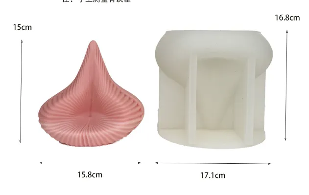 RESIN ART HUB Necklaces Wavy Teardrop Silicone Mold for Candle Making