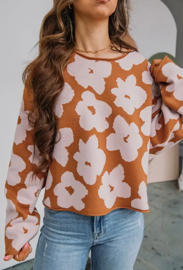 Rings Lalaloo Floral Loose Sweater Top
