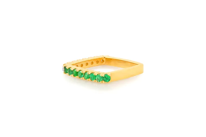 Rings Shylee Rose Diamond and Emerald Square Ring