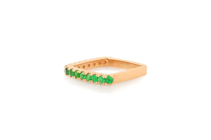 Rings Shylee Rose Diamond and Emerald Square Ring