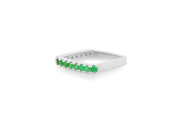 Rings Shylee Rose Diamond and Emerald Square Ring