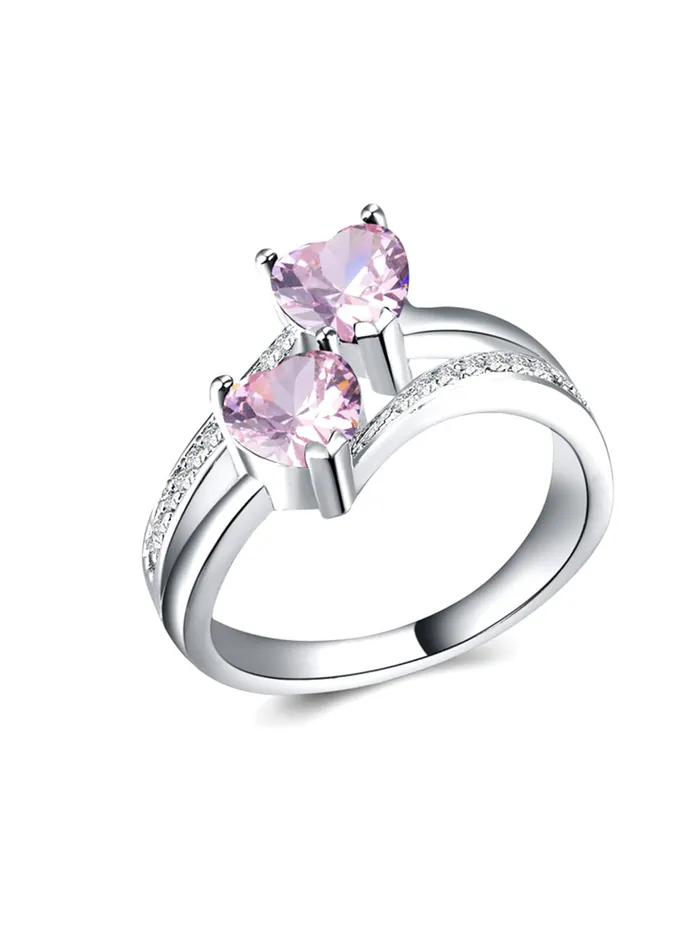 Rings Yellow Chimes Rings for Women and Girls Pink Color Ring Silver Tone Dual Heart Shaped Pink Crystal Finger Ring for Women Birthday Gift For girls and women Anniversary Gift for Wife Yellow Chimes Rings Yellow Chimes Rings for Women and Girls Pink Color Ring Silver Tone Dual Heart Shaped Pink Crystal Finger Ring for Women Birthday Gift For girls and women Anniversary Gift for Wife Yellow Chimes