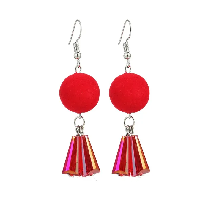 Rings Yellow Chimes Yellow Chimes PomPom Style Red Tassel Earring for Women Girls Rings Yellow Chimes Yellow Chimes PomPom Style Red Tassel Earring for Women Girls