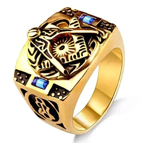 Rings Yellow Chimes Yellow Chimes Rings for Men Elegant gorgeous Gold plated Blue Stone Stainless Steel Stylish Ring for Men and Boys Rings Yellow Chimes Yellow Chimes Rings for Men Elegant gorgeous Gold plated Blue Stone Stainless Steel Stylish Ring for Men and Boys