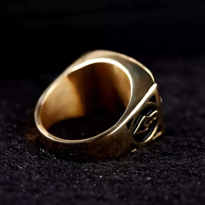 Rings Yellow Chimes Yellow Chimes Rings for Men Elegant gorgeous Gold plated Blue Stone Stainless Steel Stylish Ring for Men and Boys