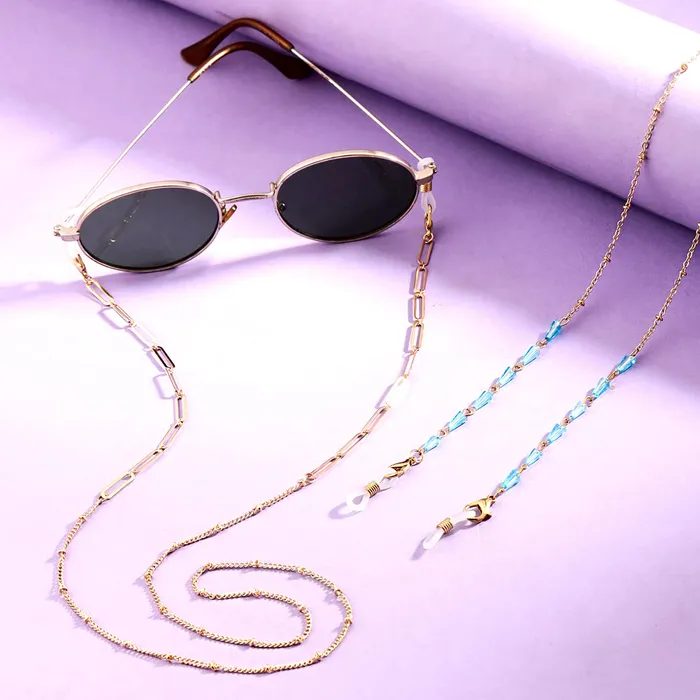 Rings Yellow Chimes Yellow Chimes Sunglasses Chain for Women Eyeglasses Chain Multicolor Beadded Face Mask Chains Sunglasses AccessoriesSunglasses Lanyard for Girls and Women Style16