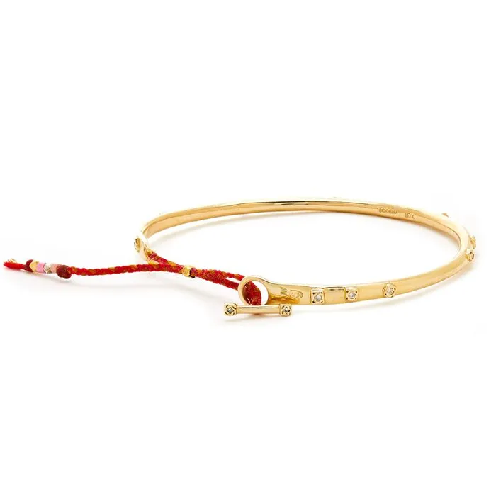 Scosha Earrings Toggle cuff in gold with diamonds