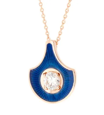Selim Mouzannar Necklaces SELIM MOUZANNAR PENDANT IN PINK GOLD AND NAVY BLUE ENAMEL SET WITH DIAMOND Selim Mouzannar Necklaces SELIM MOUZANNAR PENDANT IN PINK GOLD AND NAVY BLUE ENAMEL SET WITH DIAMOND