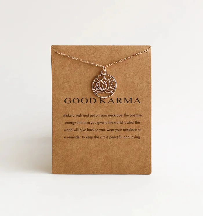 Short Necklace Good Karma Gold Candlewick Gift Shop Necklaces