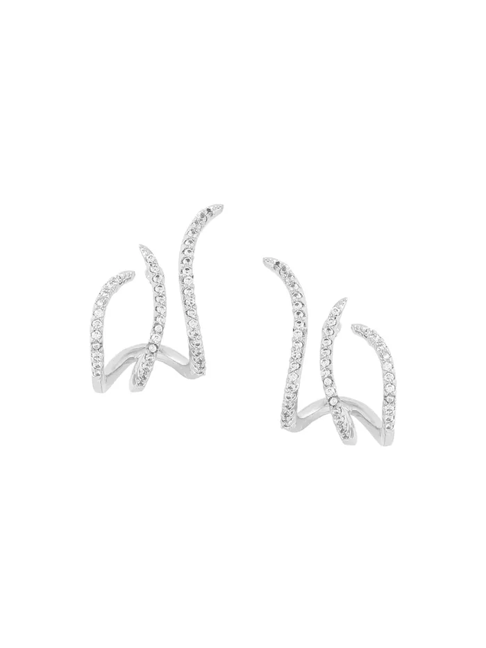 Silver Stud Earrings AD Stone Studded Elegant Design 15 cm Lightweight Yellow Chimes Earrings Silver Stud Earrings AD Stone Studded Elegant Design 15 cm Lightweight Yellow Chimes Earrings