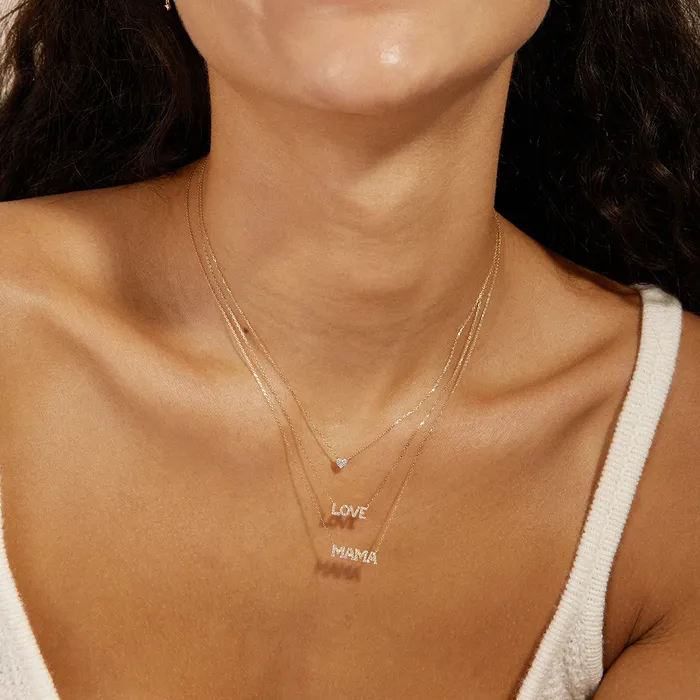 SOPHIE Diamond Heart Necklace AURELIE GI Necklaces
