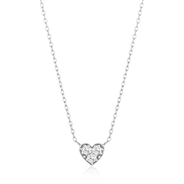 SOPHIE Diamond Heart Necklace AURELIE GI Necklaces