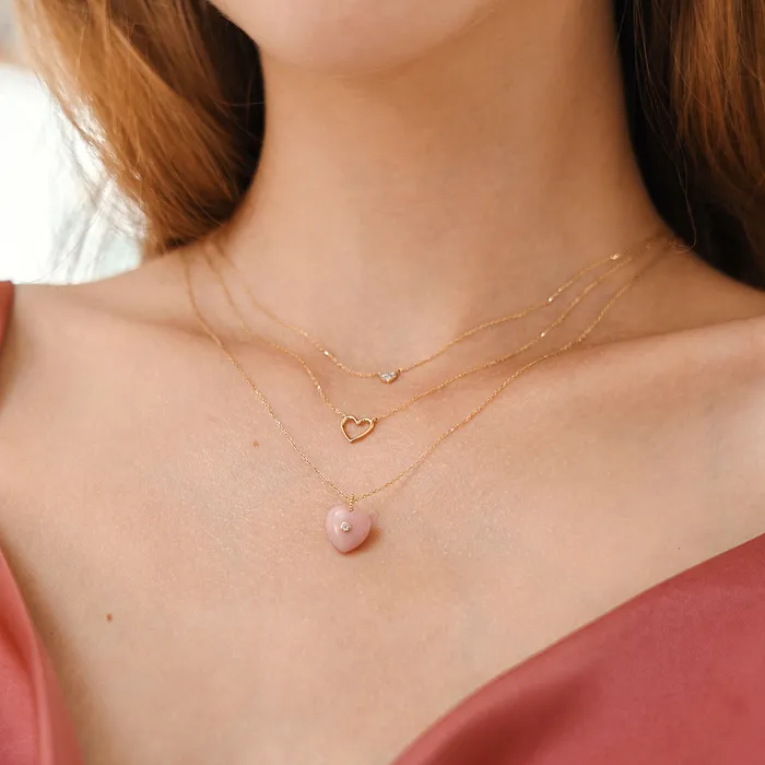 SOPHIE Diamond Heart Necklace AURELIE GI Necklaces