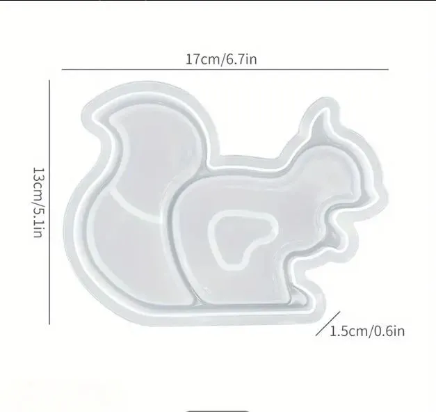 Squirrel Shaped Tray Silicone Mold for Jesmonite Art RESIN ART HUB Necklaces