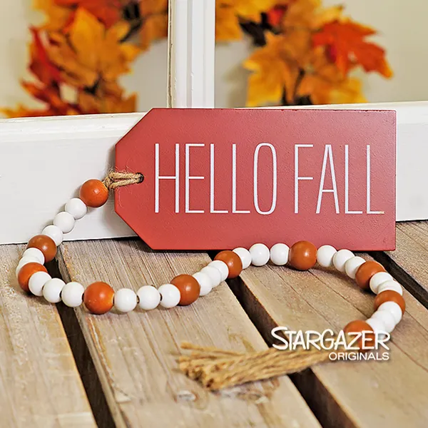 Stargazer Earrings Hello Fall Beaded Garland Sign